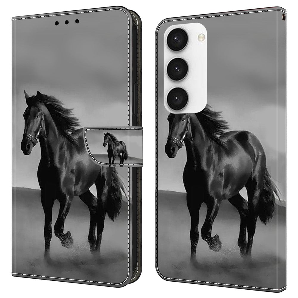 Galaxy S24 Wallet-Hülle mit 3D-Muster & Magnetverschluss