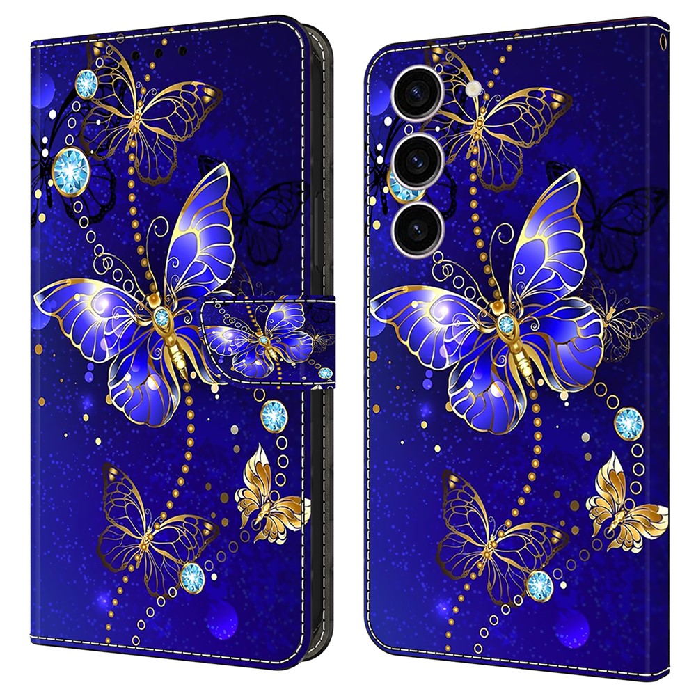 Galaxy S24 Wallet-Hülle – Mit 3D-Muster, Kartenfächer & Ständer