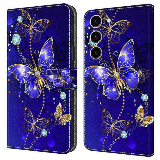 Galaxy S24 Wallet-Hülle – Mit 3D-Muster, Kartenfächer & Ständer