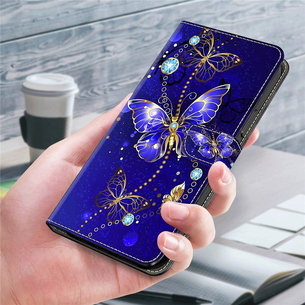 Galaxy S24 Wallet-Hülle – Mit 3D-Muster, Kartenfächer & Ständer