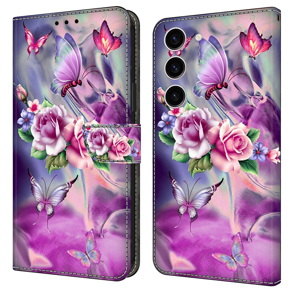 Galaxy S24 Wallet-Hülle – Mit 3D-Muster, Kartenfächer & Ständer