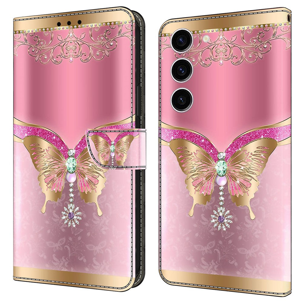 Galaxy S24 Wallet-Hülle – Mit 3D-Muster, Kartenfächer & Ständer