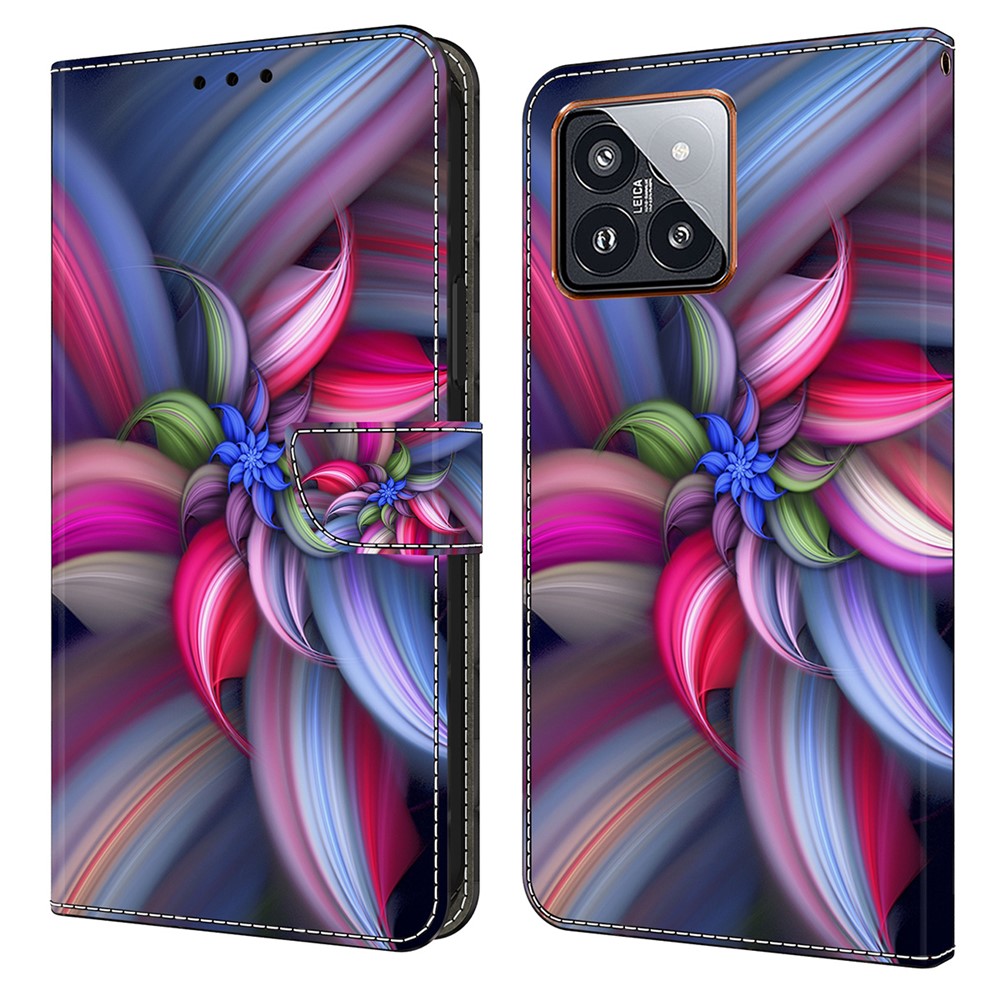 For Xiaomi 14 Pro Case 3D Pattern Printing Wallet Phone Leather Cover
