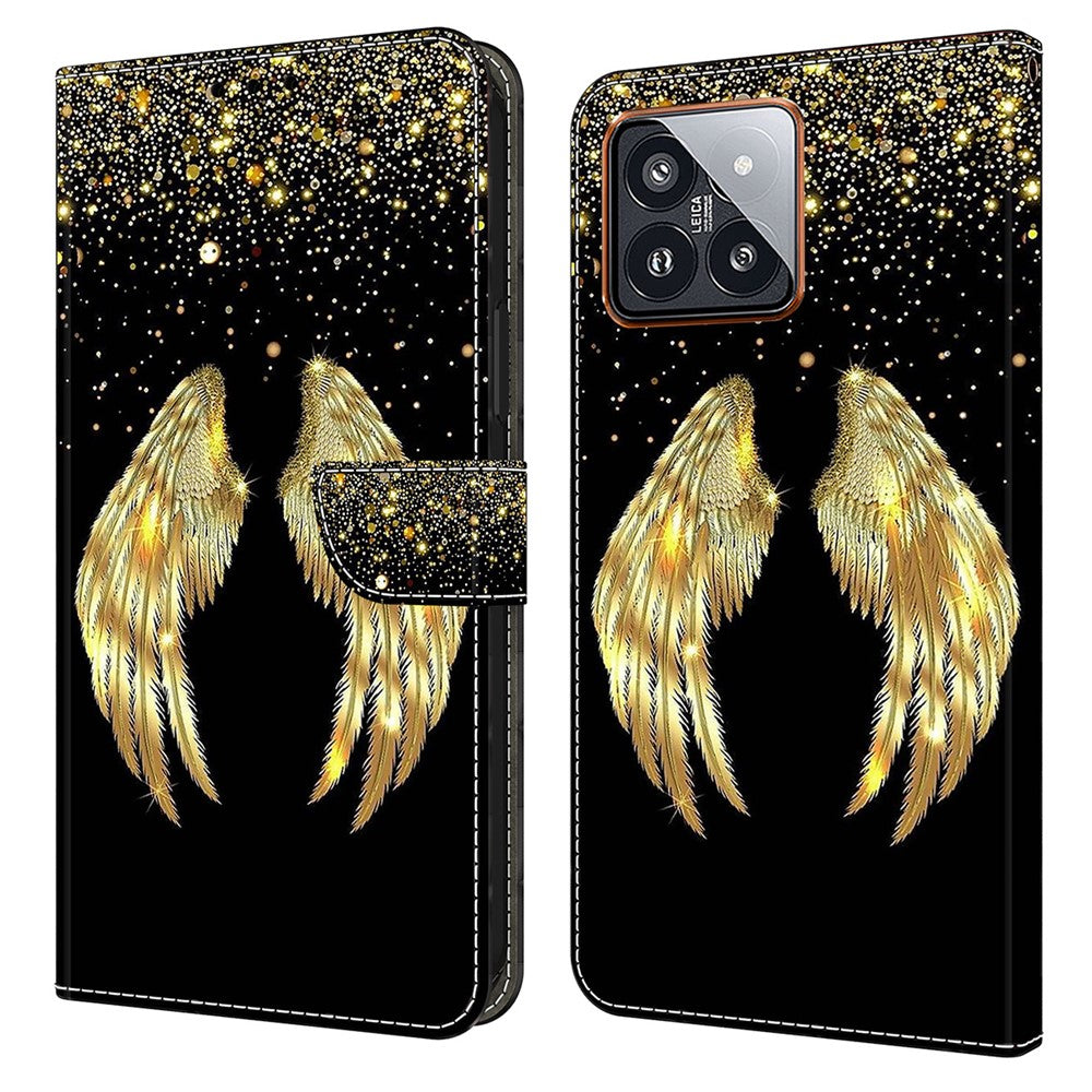 For Xiaomi 14 Pro Case 3D Pattern Printing Wallet Phone Leather Cover