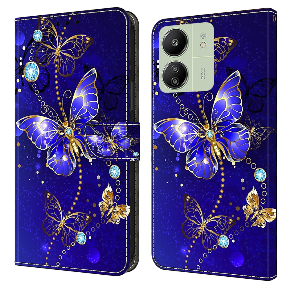For Xiaomi Redmi 13C 4G / 13C 5G / Poco C65 4G / Poco M6 5G / 13R 5G Case PU Leather Stand Wallet Cover
