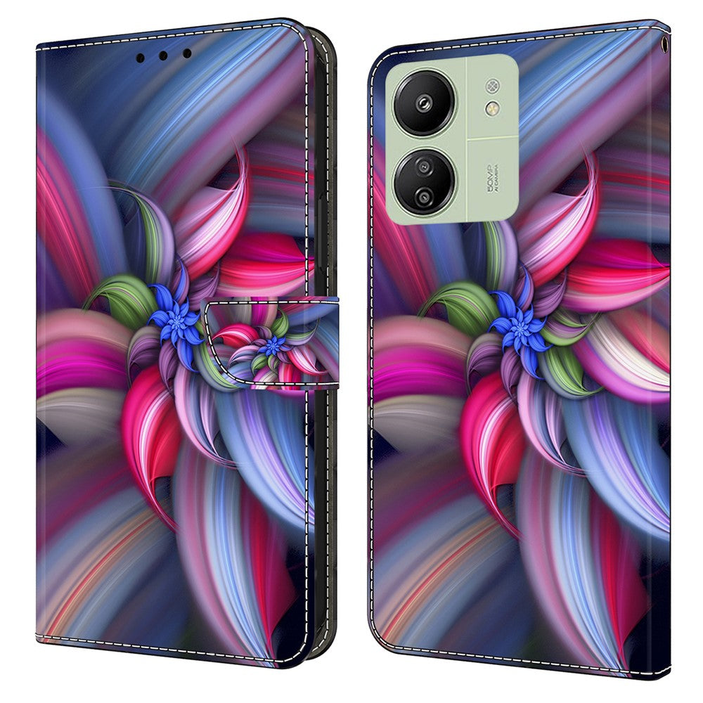 For Xiaomi Redmi 13C 4G / 13C 5G / Poco C65 4G / Poco M6 5G / 13R 5G Case PU Leather Stand Wallet Cover