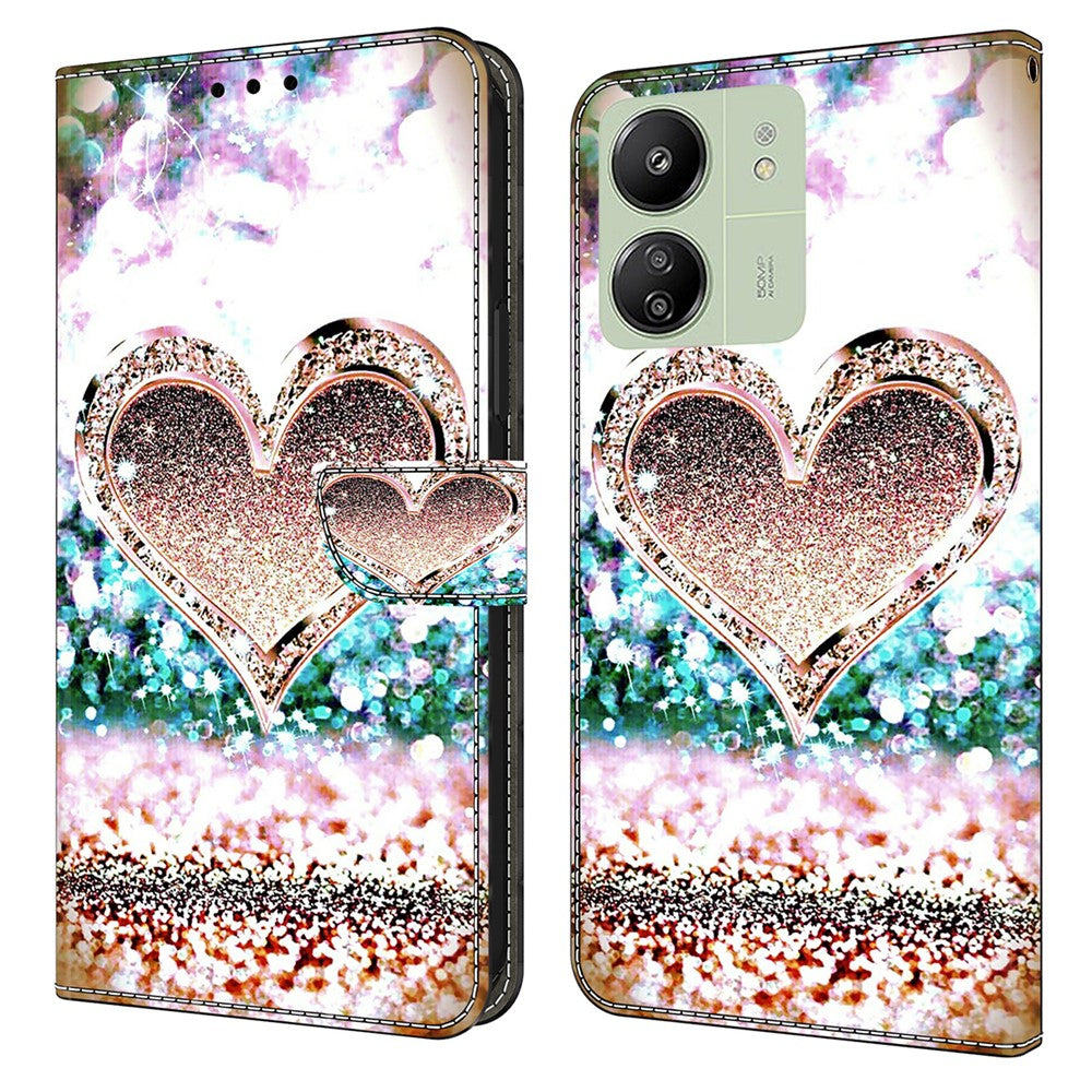 For Xiaomi Redmi 13C 4G / 13C 5G / Poco C65 4G / Poco M6 5G / 13R 5G Case PU Leather Stand Wallet Cover