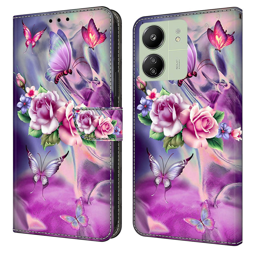 For Xiaomi Redmi 13C 4G / 13C 5G / Poco C65 4G / Poco M6 5G / 13R 5G Case PU Leather Stand Wallet Cover
