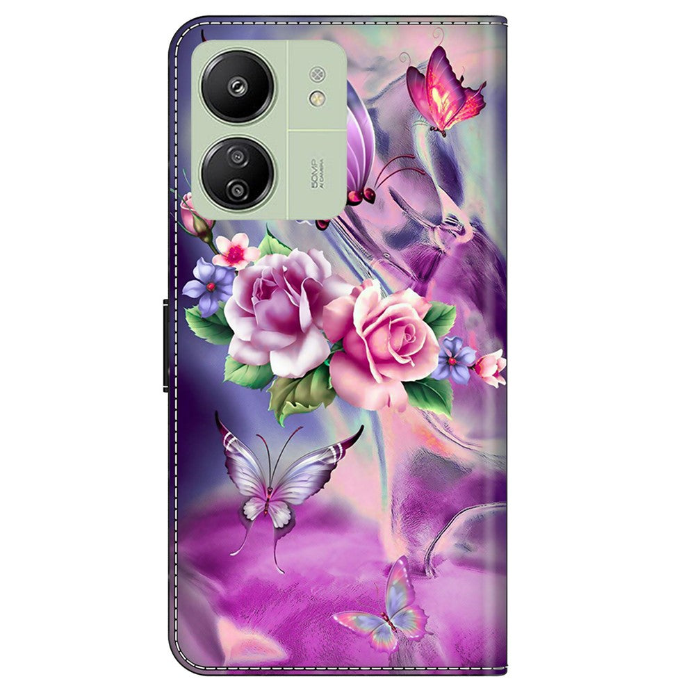 For Xiaomi Redmi 13C 4G / 13C 5G / Poco C65 4G / Poco M6 5G / 13R 5G Case PU Leather Stand Wallet Cover