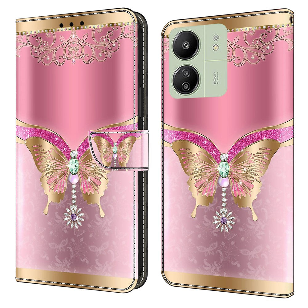 For Xiaomi Redmi 13C 4G / 13C 5G / Poco C65 4G / Poco M6 5G / 13R 5G Case PU Leather Stand Wallet Cover