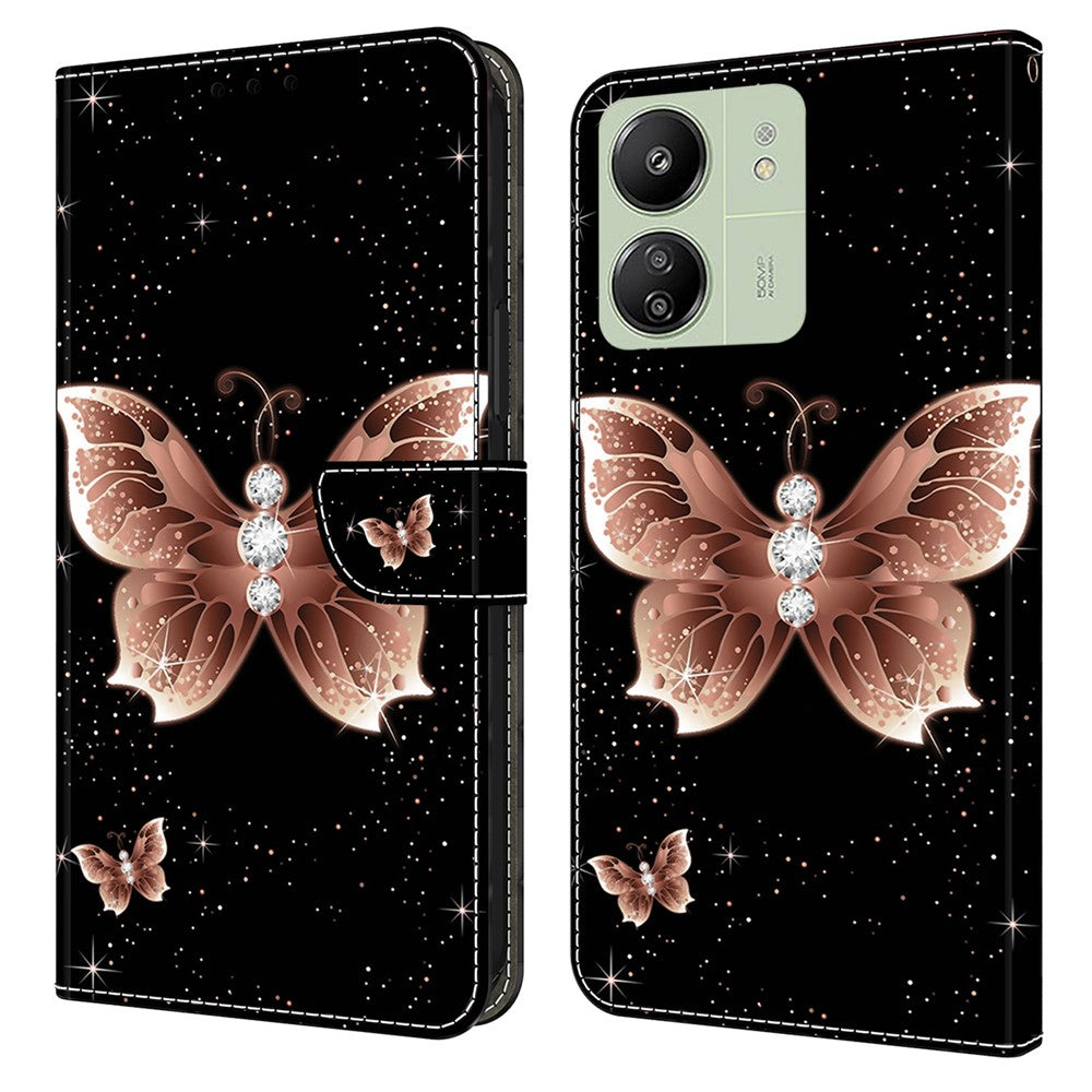 For Xiaomi Redmi 13C 4G / 13C 5G / Poco C65 4G / Poco M6 5G / 13R 5G Case PU Leather Stand Wallet Cover