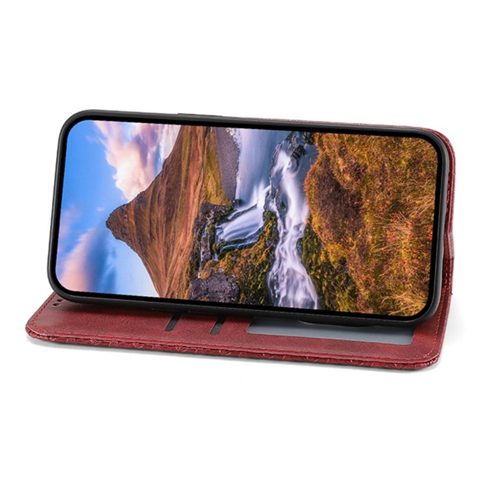 For Xiaomi Redmi 13C 4G / 13C 5G / Poco C65 4G / Poco M6 5G / 13R 5G Case Imprinted Rhombus Pattern PU Leather Mobile Phone Cover