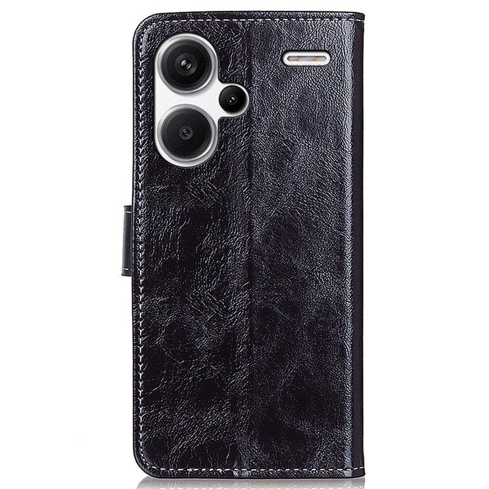 For Xiaomi Redmi Note 13 Pro+ 5G Cell Phone Case PU Leather Crazy Horse Texture Wallet Cover