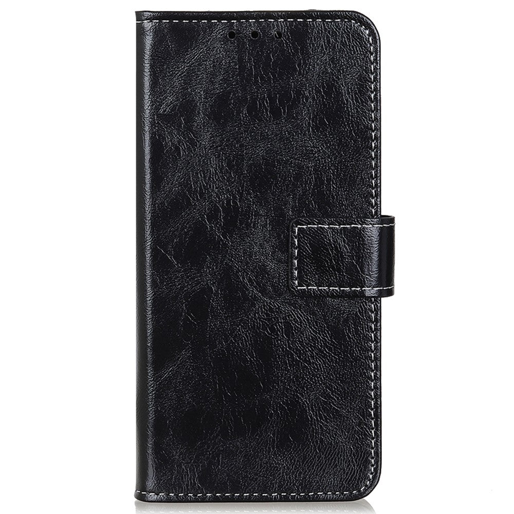 For Xiaomi Redmi Note 13 Pro 5G / Poco X6 5G Cell Phone Case Folio Flip Crazy Horse Texture Leather Cover