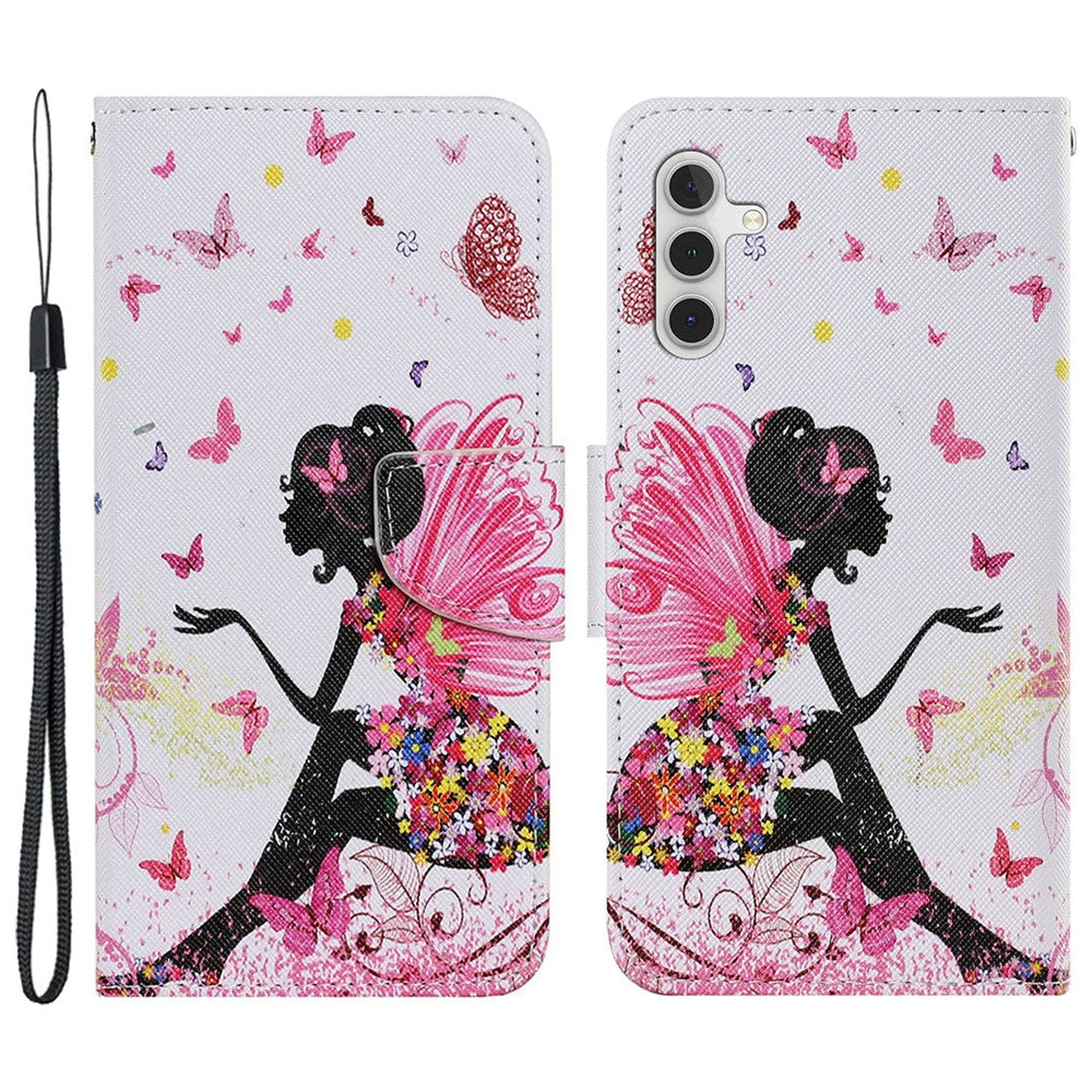 Galaxy S25 Plus / S24 Plus Wallet-Hülle – Musterdruck, mit Ständer & Riemen