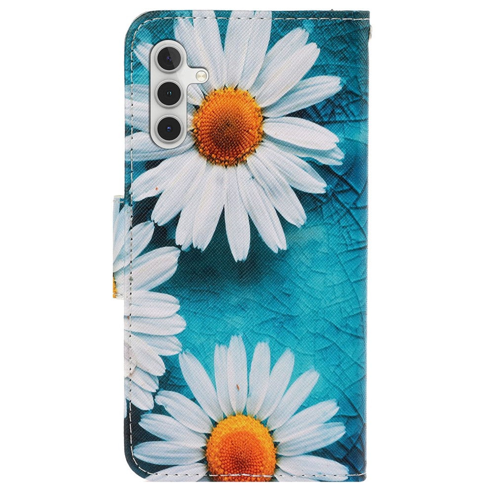 Galaxy A15 5G Wallet-Hülle – Musterdruck, mit Ständer & Riemen