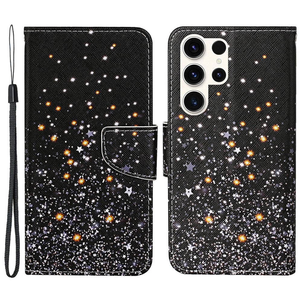 Galaxy S24 Ultra Wallet-Hülle – Musterdruck, mit Ständer & Riemen