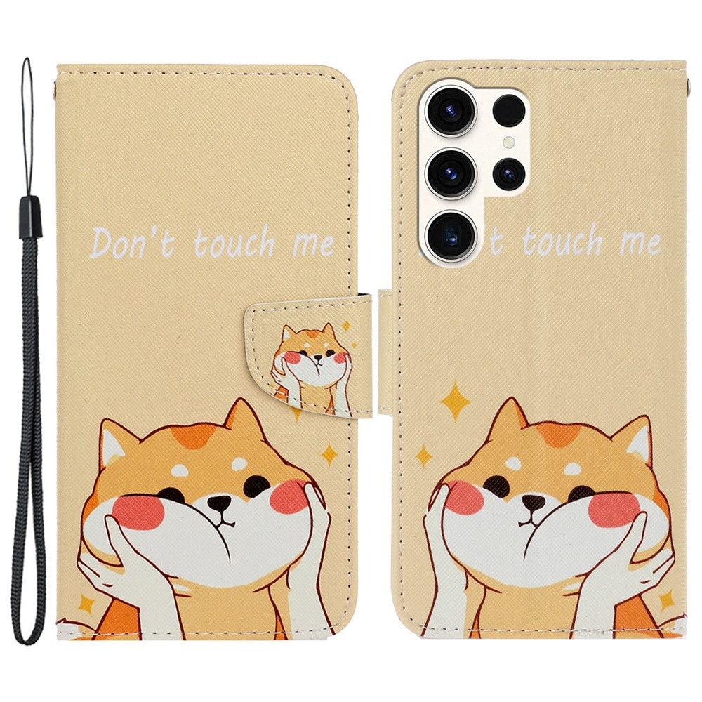 Galaxy S24 Ultra Wallet-Hülle – Musterdruck, mit Ständer & Riemen