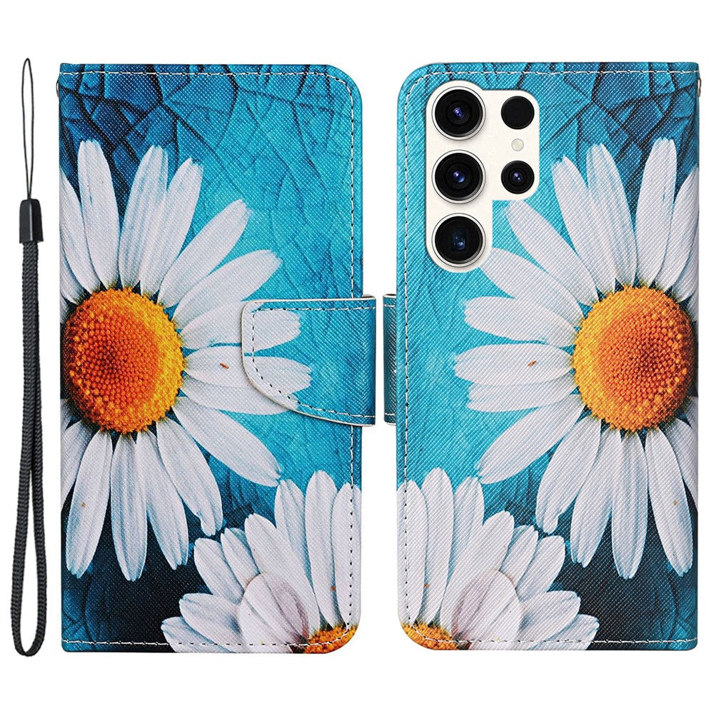 Galaxy S24 Ultra Wallet-Hülle – Musterdruck, mit Ständer & Riemen