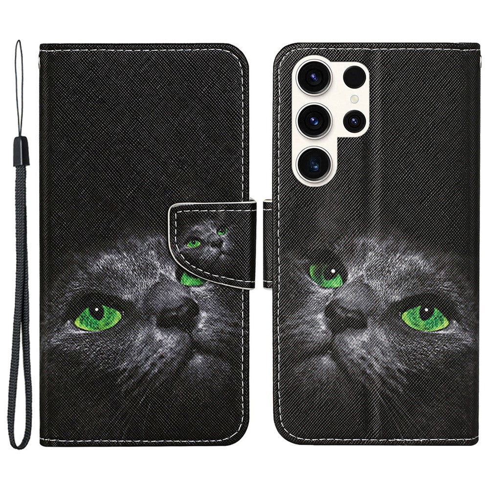 Galaxy S24 Ultra Wallet-Hülle – Musterdruck, mit Ständer & Riemen