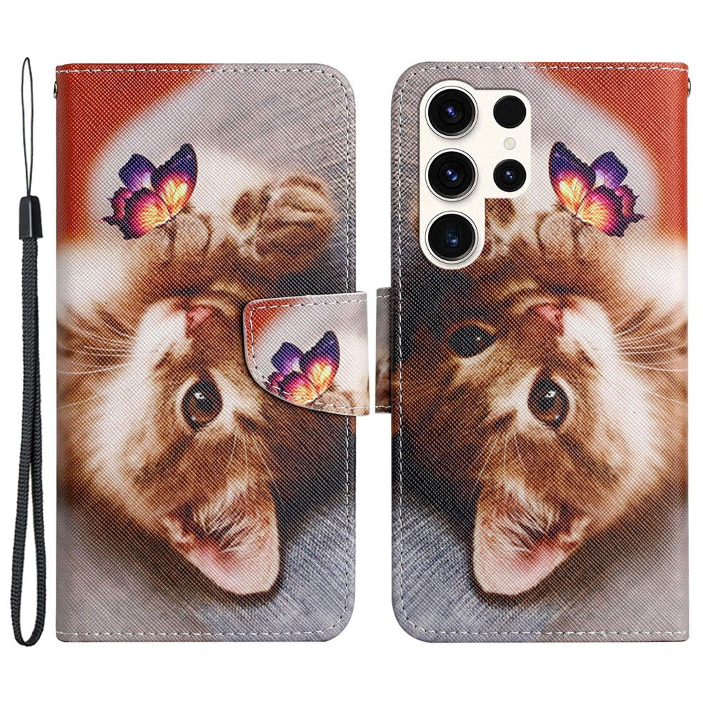 Galaxy S24 Ultra Wallet-Hülle – Musterdruck, mit Ständer & Riemen