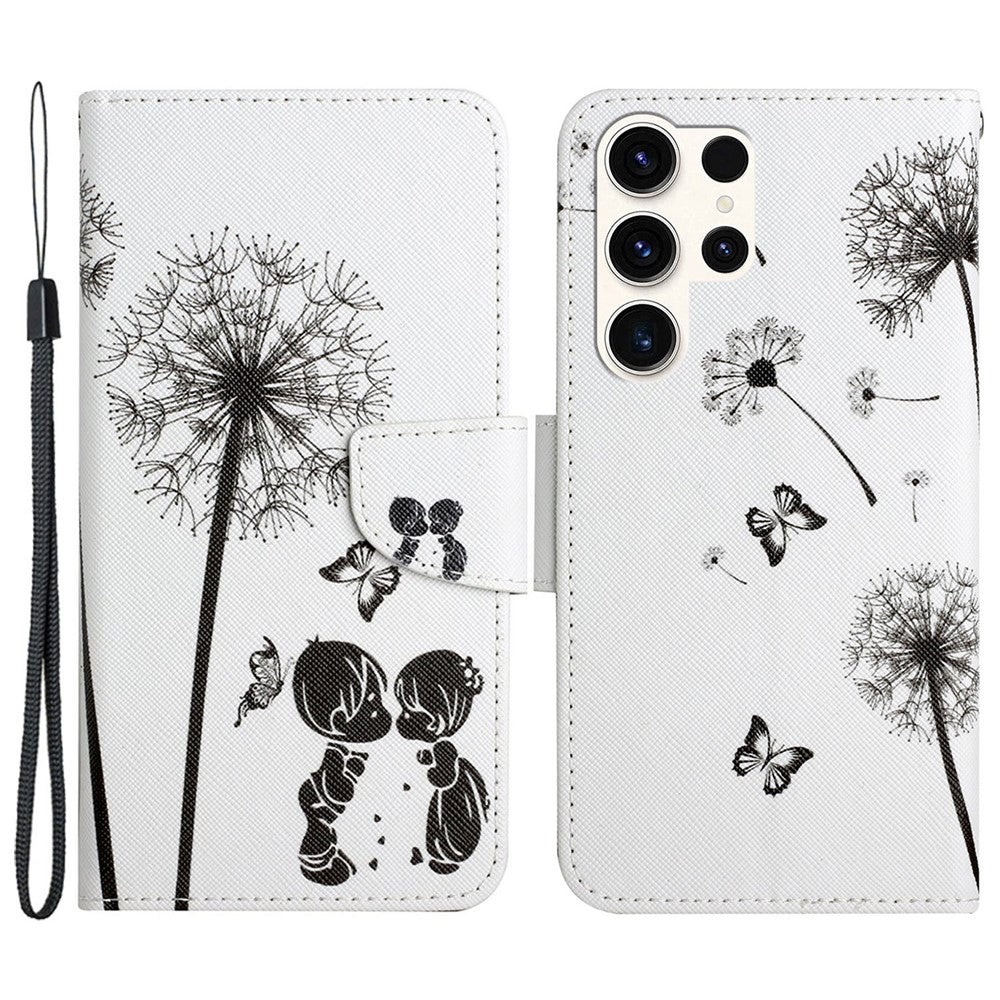 Galaxy S24 Ultra Wallet-Hülle – Musterdruck, mit Ständer & Riemen