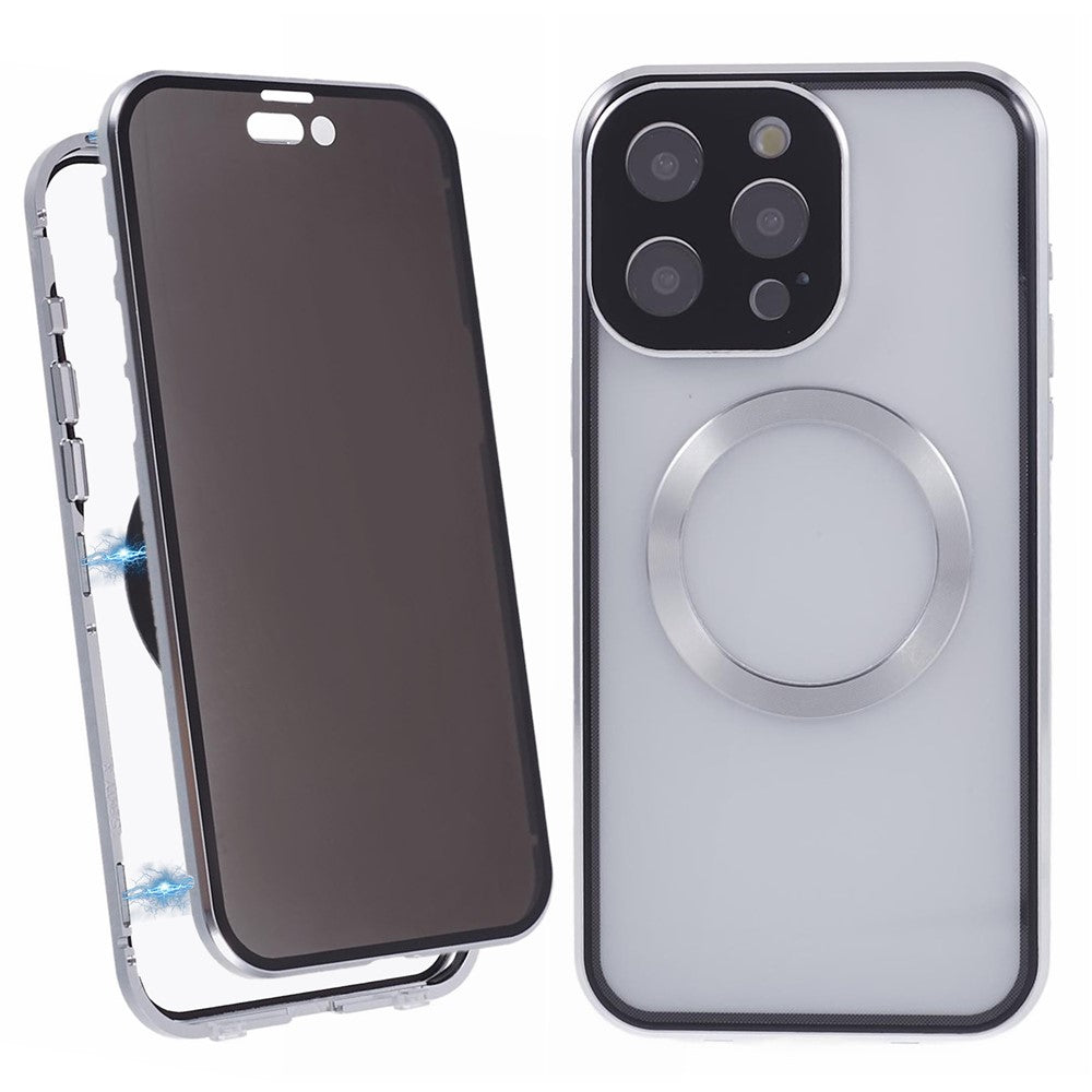 iPhone 13 Pro Magnet-Hülle – Anti-Peep – Doppelseitiges Glas