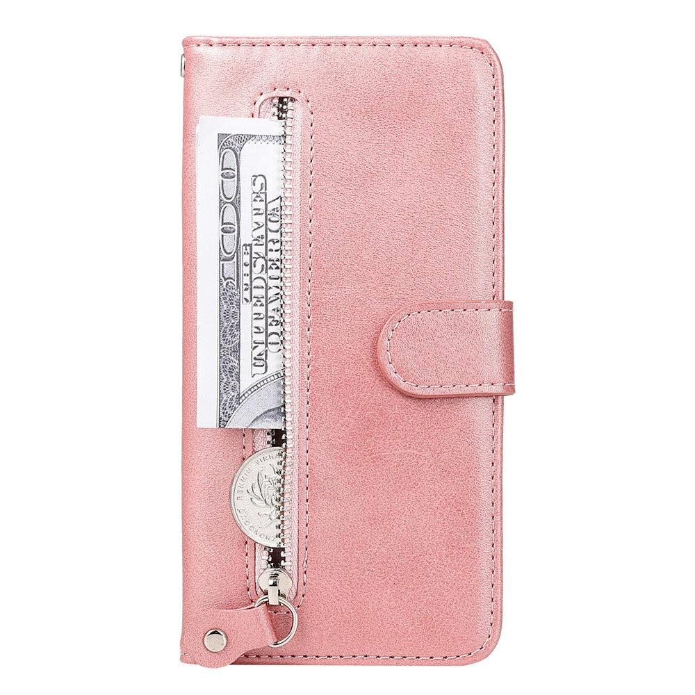 For Honor 100 5G Zipper Phone Case Calfskin Texture Wallet Phone Cover