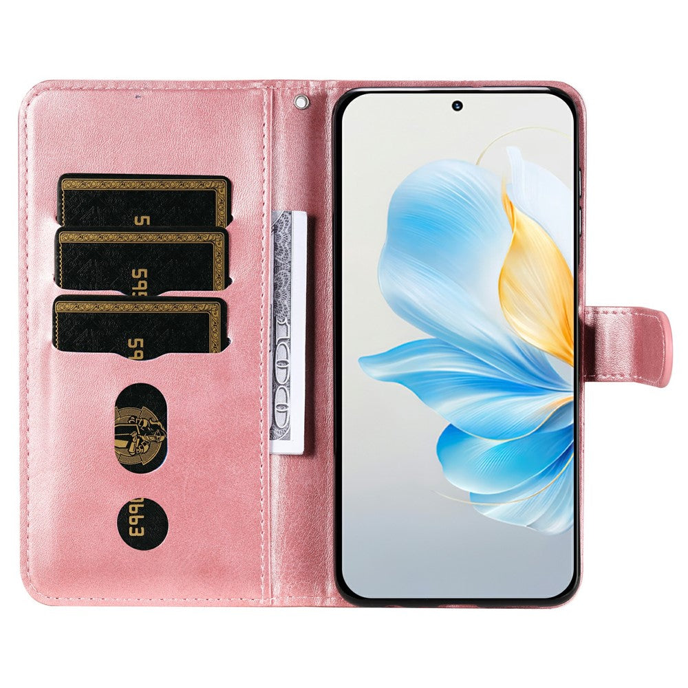 For Honor 100 5G Zipper Phone Case Calfskin Texture Wallet Phone Cover