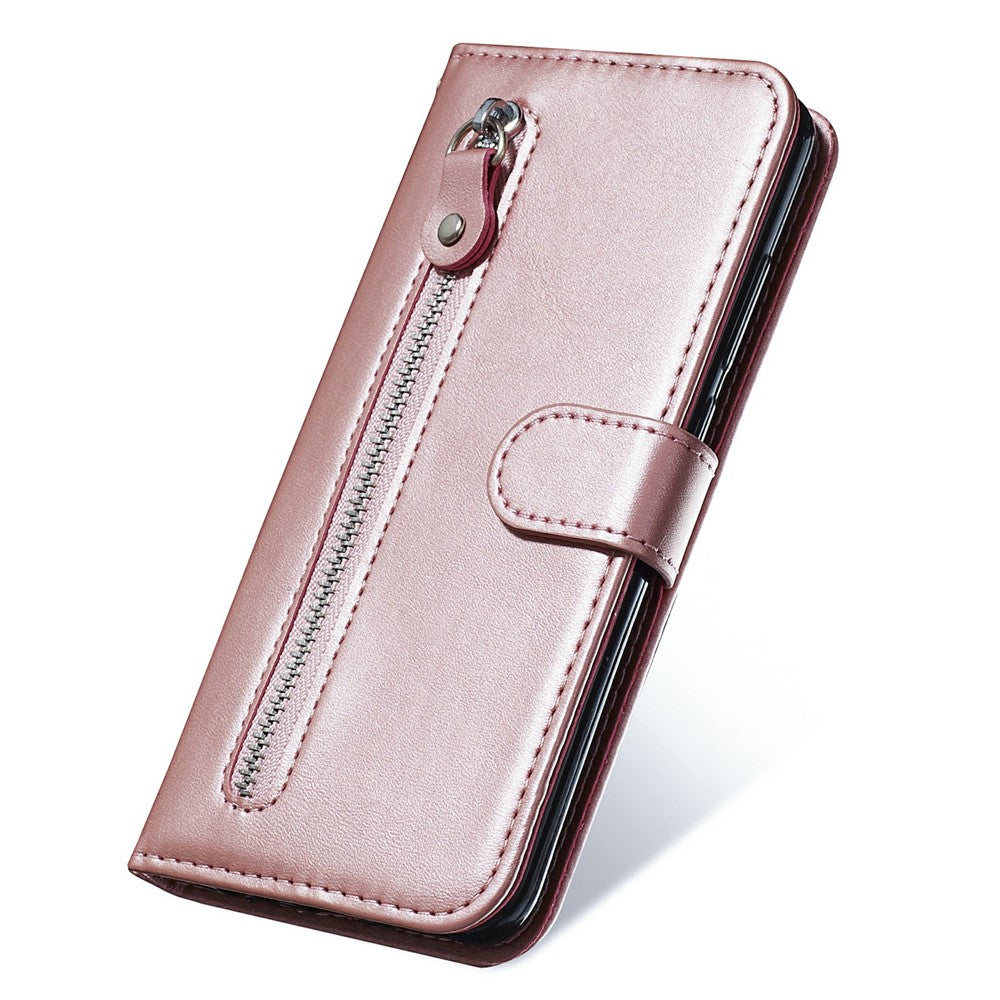 For Honor 100 5G Zipper Phone Case Calfskin Texture Wallet Phone Cover