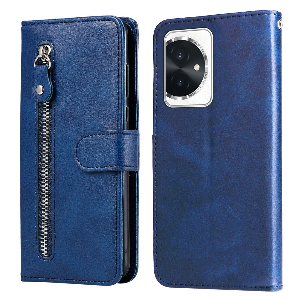 For Honor 100 5G Zipper Phone Case Calfskin Texture Wallet Phone Cover