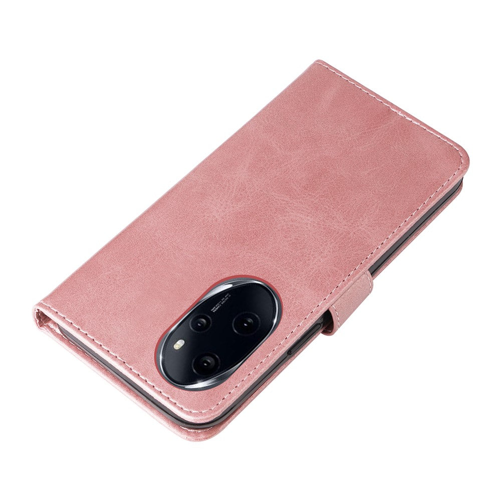 For Honor 100 Pro 5G Calfskin Zipper Case Wallet Leather Phone Cover