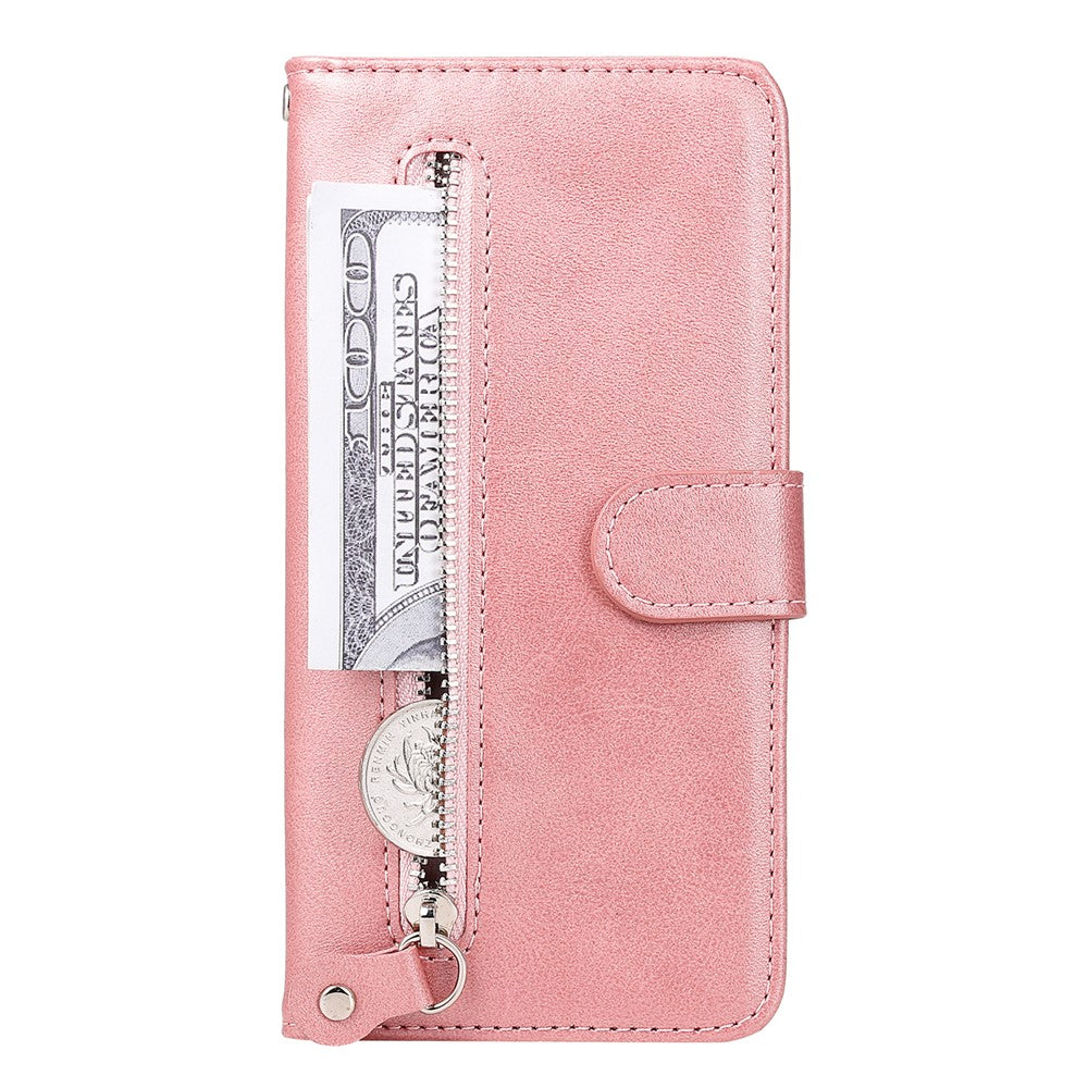 For Honor 100 Pro 5G Calfskin Zipper Case Wallet Leather Phone Cover