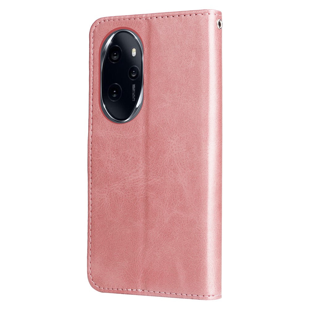 For Honor 100 Pro 5G Calfskin Zipper Case Wallet Leather Phone Cover