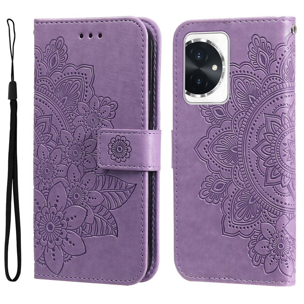 For Honor 100 5G Case Floral Pattern PU Leather Wallet Stand Phone Cover