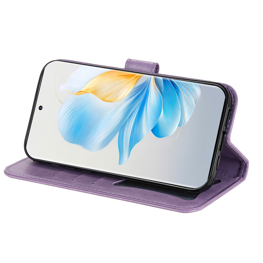 For Honor 100 5G Case Floral Pattern PU Leather Wallet Stand Phone Cover