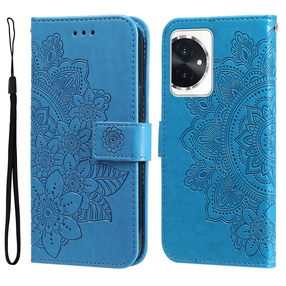For Honor 100 5G Case Floral Pattern PU Leather Wallet Stand Phone Cover