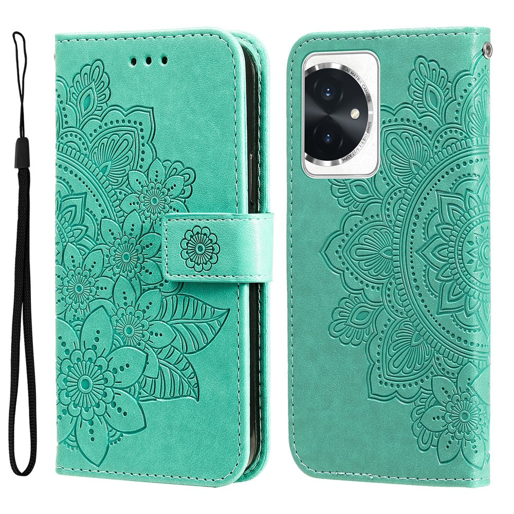 For Honor 100 5G Case Floral Pattern PU Leather Wallet Stand Phone Cover