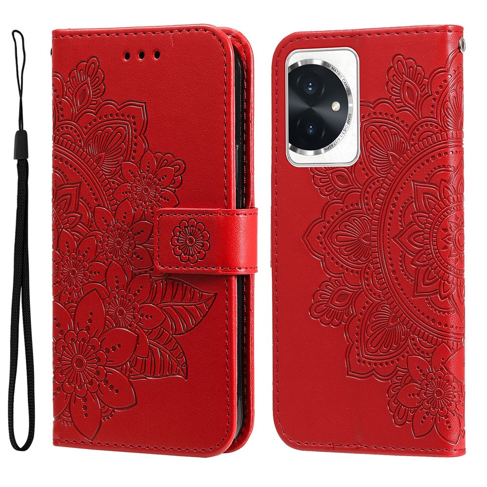 For Honor 100 5G Case Floral Pattern PU Leather Wallet Stand Phone Cover