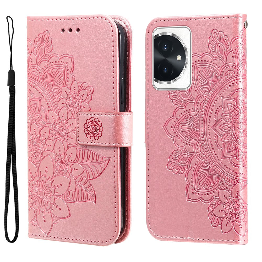 For Honor 100 5G Case Floral Pattern PU Leather Wallet Stand Phone Cover