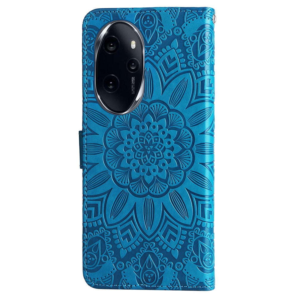For Honor 100 Pro 5G Sunflower Wallet Case PU Leather Phone Cover