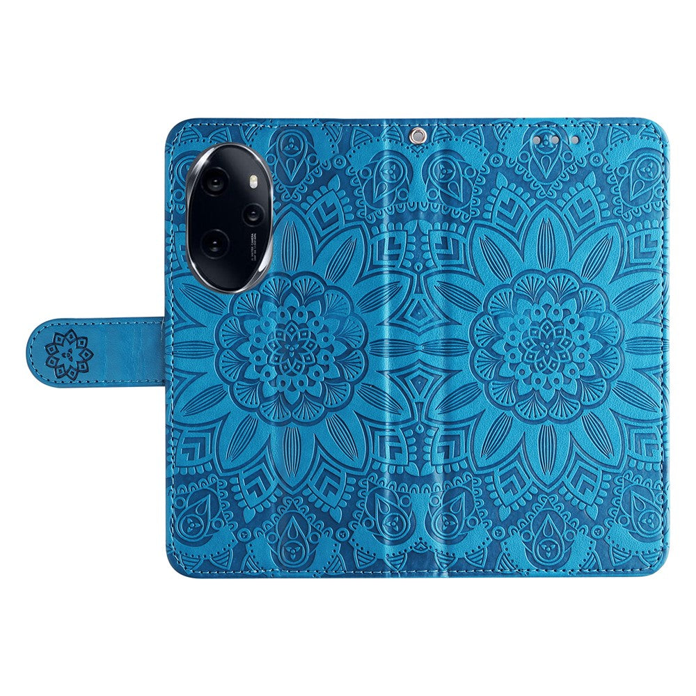 For Honor 100 Pro 5G Sunflower Wallet Case PU Leather Phone Cover