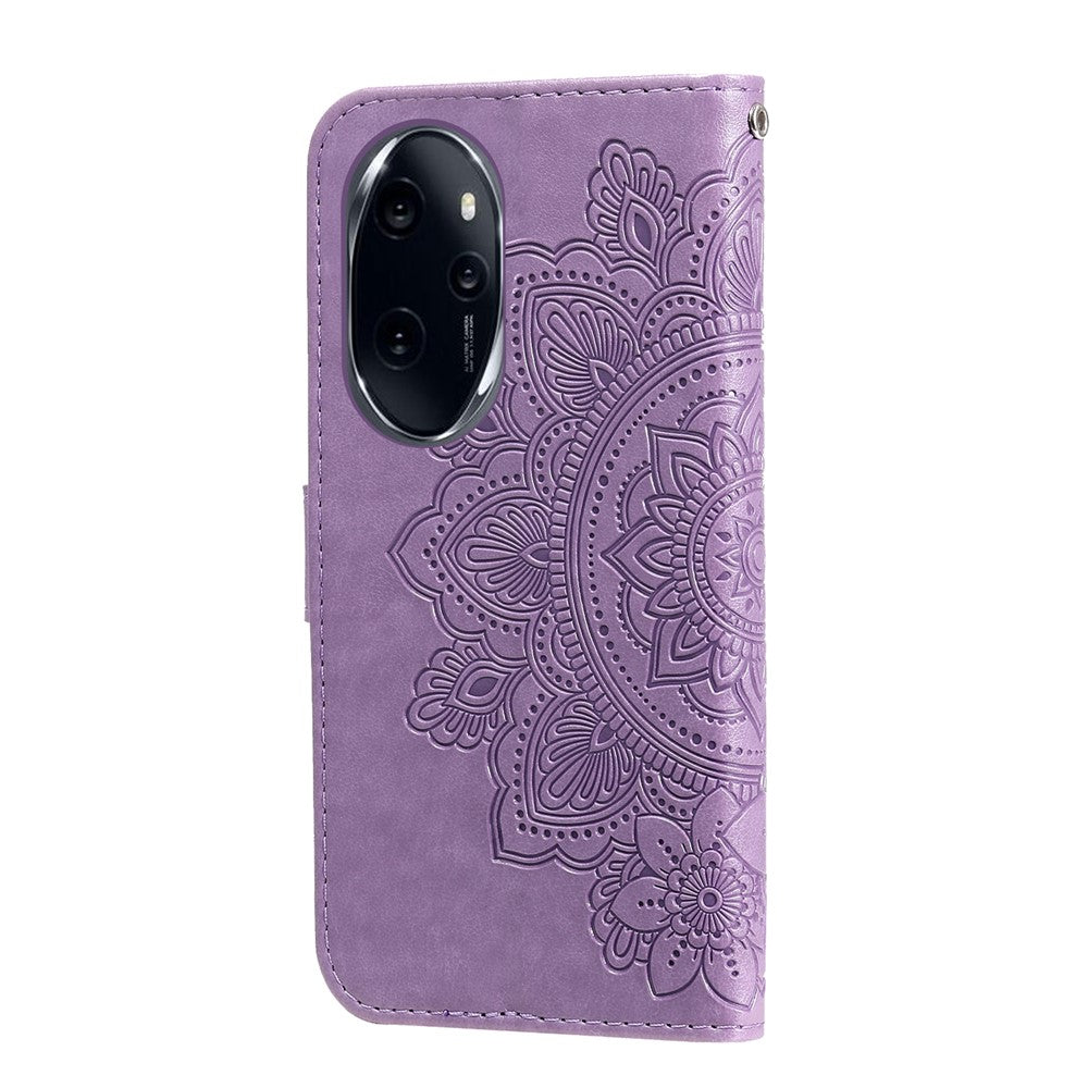 For Honor 100 Pro 5G Case Floral Pattern PU Leather Wallet Stand Phone Cover