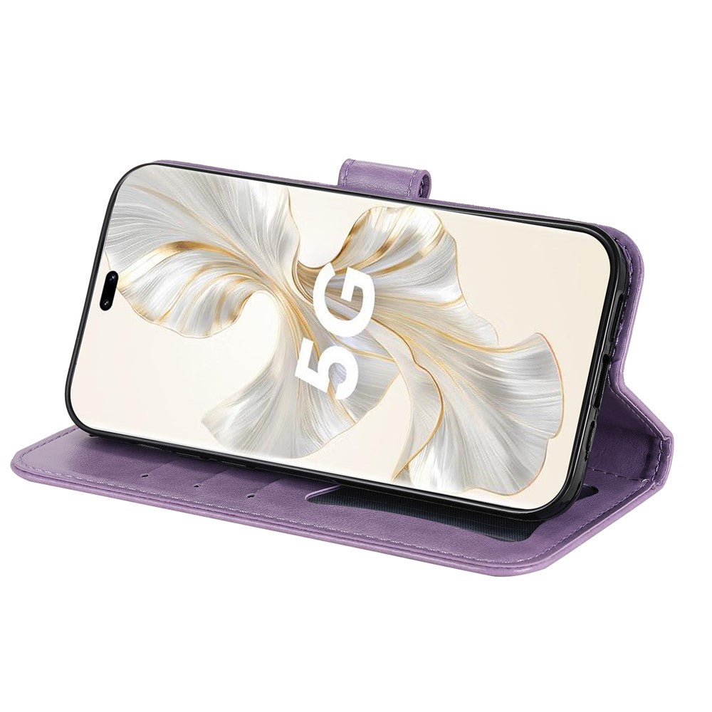 For Honor 100 Pro 5G Case Floral Pattern PU Leather Wallet Stand Phone Cover