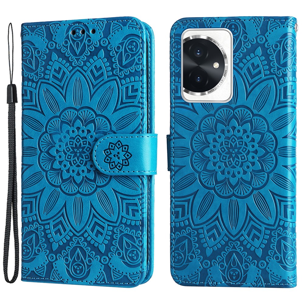 For Honor 100 5G Sunflower Leather Case Phone Cover Wallet Stand