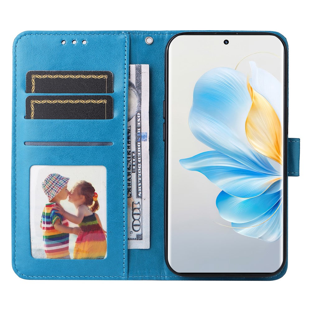 For Honor 100 5G Sunflower Leather Case Phone Cover Wallet Stand