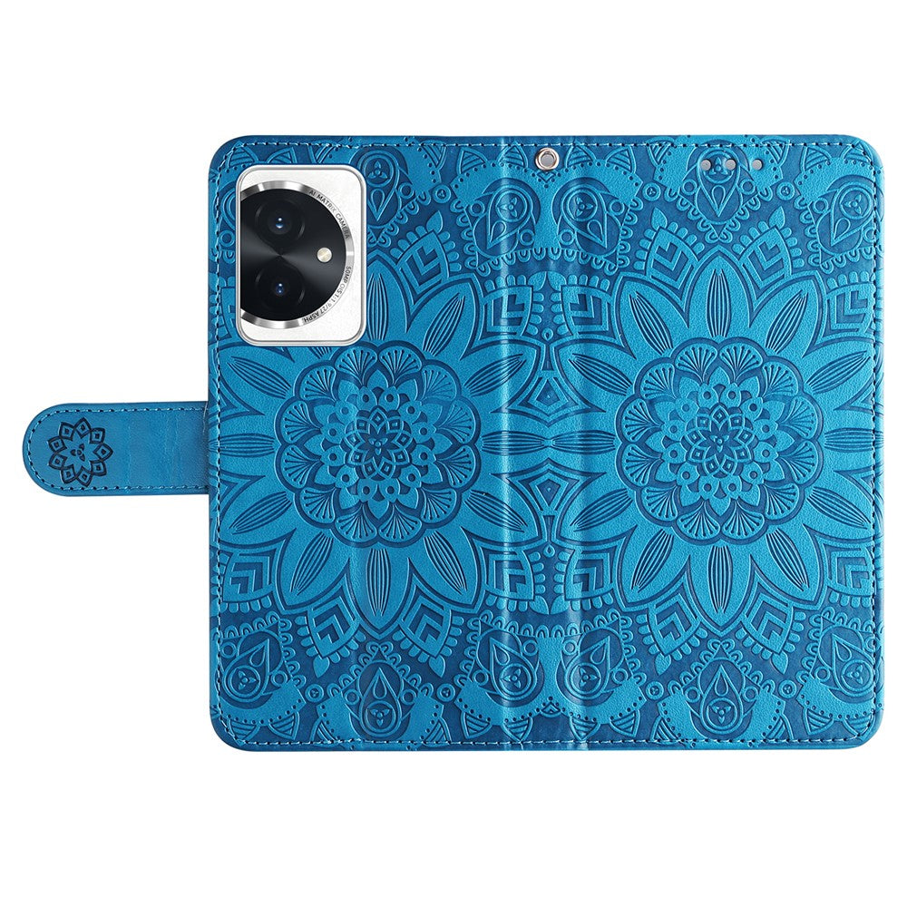For Honor 100 5G Sunflower Leather Case Phone Cover Wallet Stand