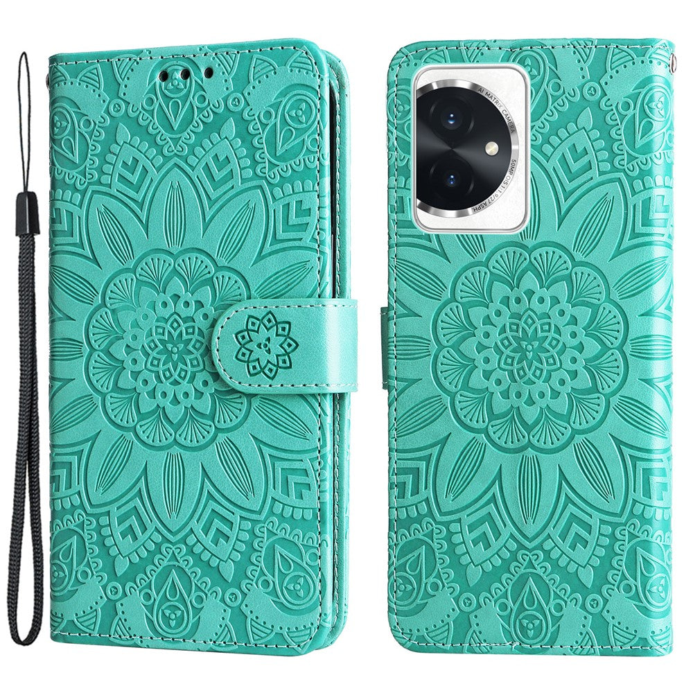 For Honor 100 5G Sunflower Leather Case Phone Cover Wallet Stand