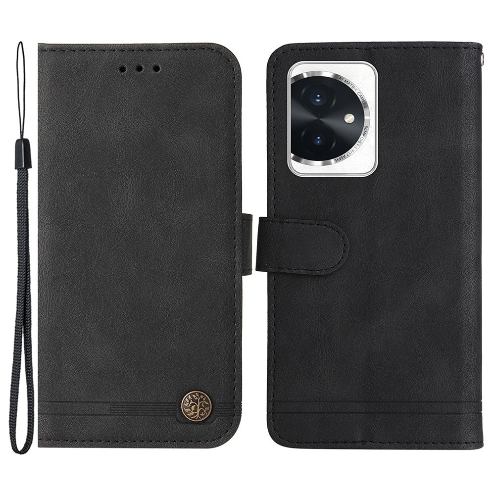 For Honor 100 5G Leather Wallet Cases Skin Touch Phone Cover Stand with Strap