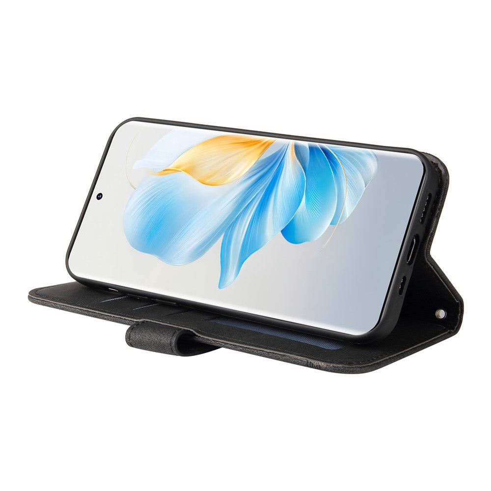 For Honor 100 5G Leather Wallet Cases Skin Touch Phone Cover Stand with Strap
